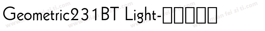 Geometric231BT Light字体转换